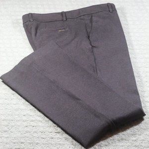 Anne Klein Size 12 High Rise Straight Leg Brown Ponte Stretch Trousers